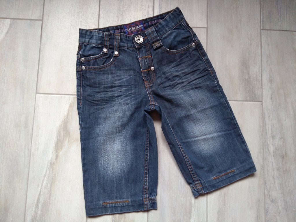 ★ M122 - Korte jeansbroek, Kinderen en Baby's, Ophalen of Verzenden, Zo goed als nieuw, Jongen, Broek