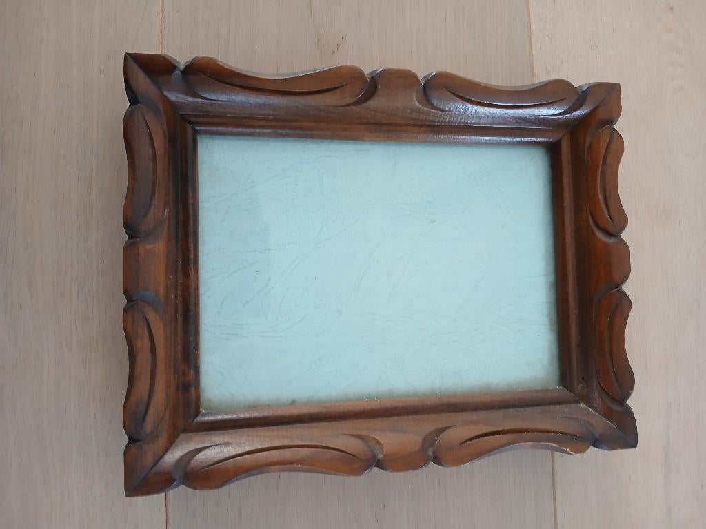 vintage, houten ar-deco fotokader, Ophalen of Verzenden, Gebruikt, Hout