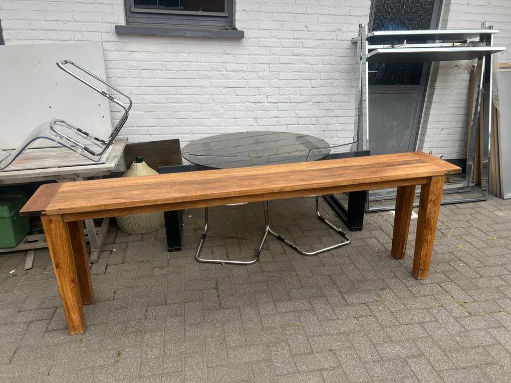 Teak binnen/buiten tafel  240/40/78  295€, Ophalen, Zo goed als nieuw