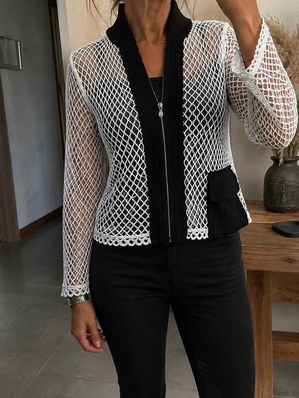 Oui Vestje – Unieke Eyecatcher - Nieuwprijs 139 euro!!, Vêtements | Femmes, Vestes & Costumes, Taille 38/40 (M), Comme neuf, Blanc