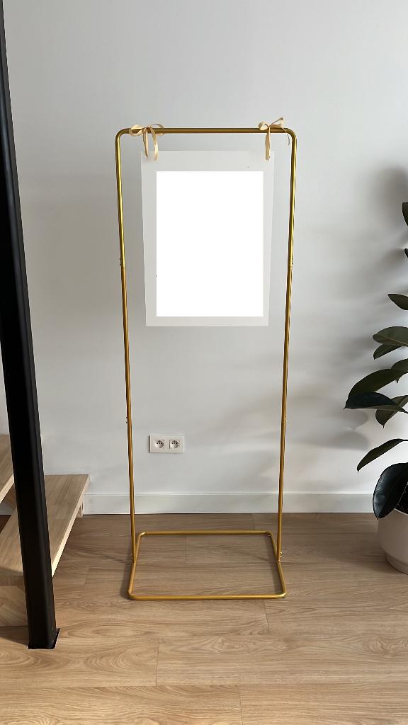 Metalen gouden frame voor welkomstbord, Hobby en Vrije tijd, Feestartikelen, Ophalen, Zo goed als nieuw, Feestartikel