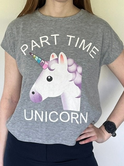 Shirt ( unicorn ) maat XS - S, Vêtements | Femmes, T-shirts, Manches courtes, Atmosphere, Gris, Enlèvement ou Envoi
