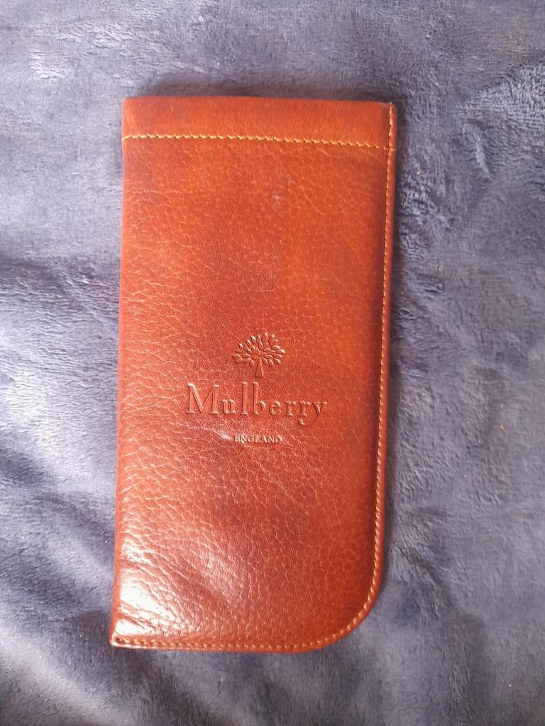Lederen hoesje van het Britse merk „MULBERRY”, Engeland, Overige merken, Bruin, Nieuw, Ophalen of Verzenden