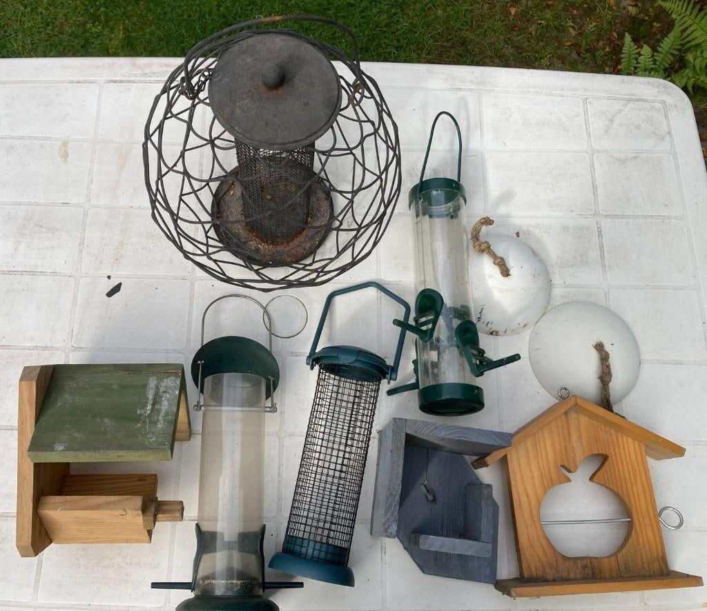 assortiment voederhuisjes, Tuin en Terras, Vogelhuisjes en Vogelbaden, Ophalen, Gebruikt
