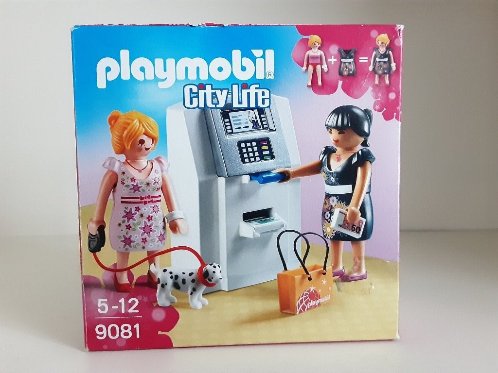 Distributeur automatique de billets Playmobil - avec boîte, Enlèvement ou Envoi, Comme neuf, Kit complet, Figurines