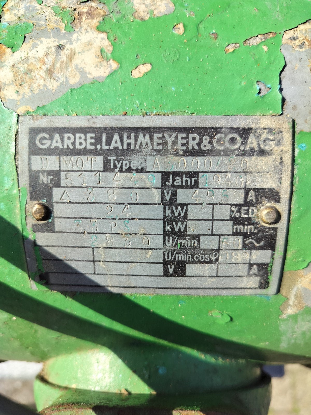 Elektromotor 380V, Doe-het-zelf en Bouw, Ophalen, Gebruikt