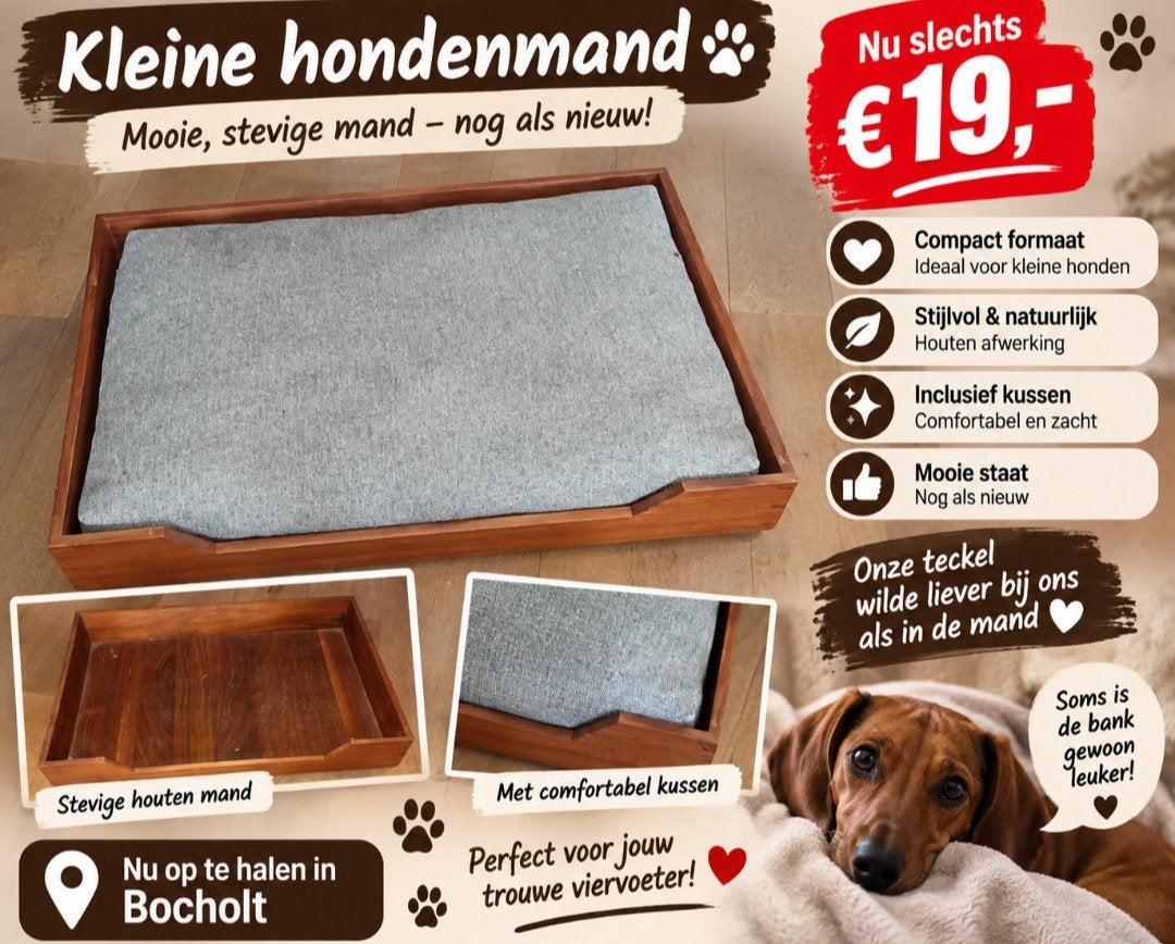 kleine hondenmand, Ophalen, Hondenmand