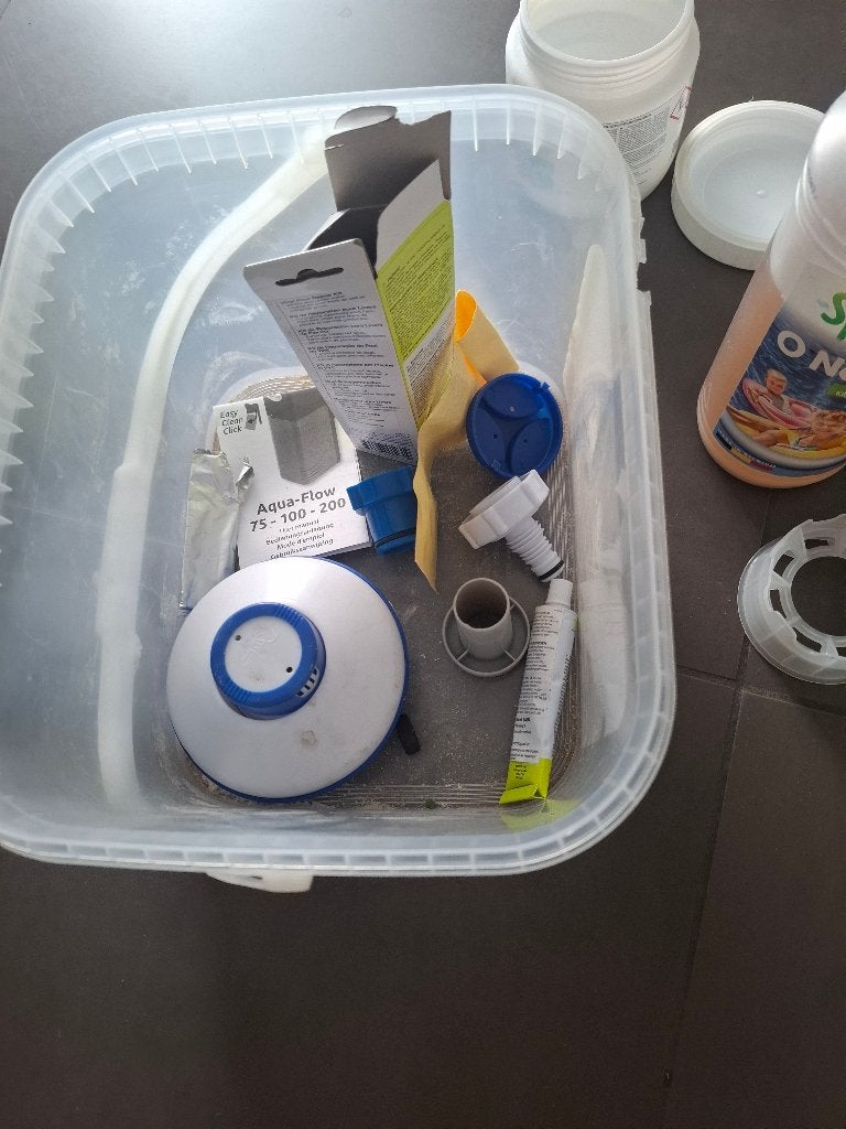 Chloor en onderhoudsproducten zwembad, Ophalen, Gebruikt, Opzetzwembad
