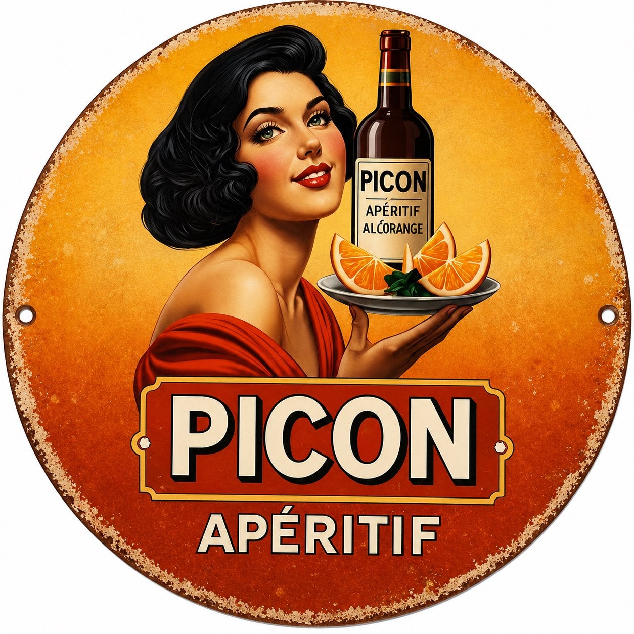 Panneau en métal Picon Apéritif - rétro vintage mancave, Enlèvement ou Envoi, Neuf, Panneau publicitaire