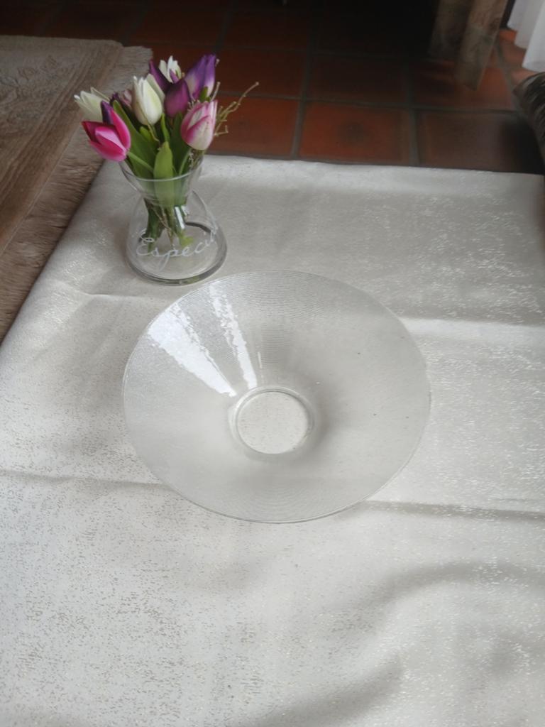 Vintage glazen schaal – inboedel ouders, Huis en Inrichting, Woonaccessoires | Schalen en Manden, Schaal, Glas, Ophalen of Verzenden