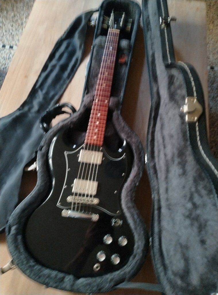 Gibson SG special Ebony+Gibson koffer, Muziek en Instrumenten, Ophalen of Verzenden, Gebruikt, Solid body, Gibson