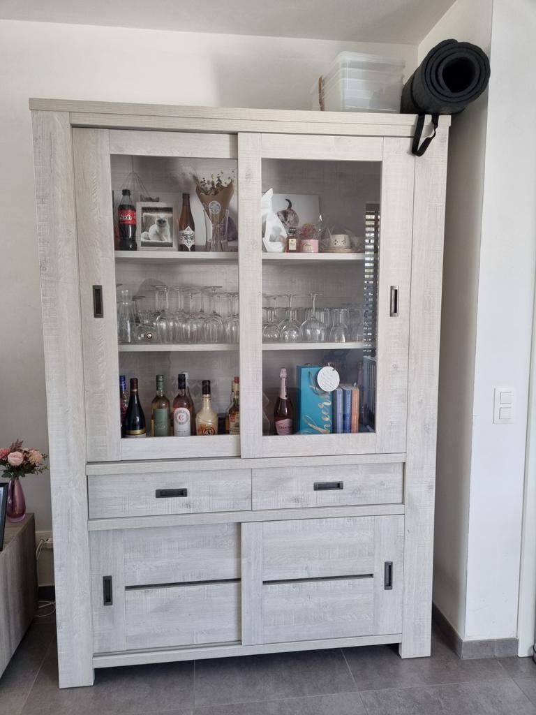 Barmeubel, Ophalen, Gebruikt, Glas, Met plank(en)