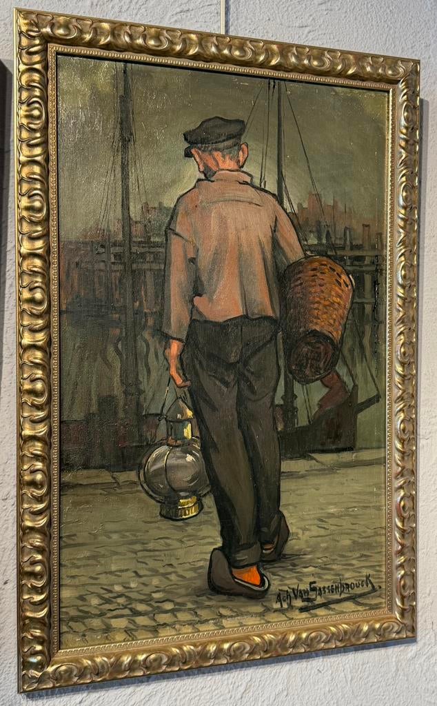 Schilderij Achiel Van Sassenbrouck, Antiquités & Art, Art | Peinture | Classique, Enlèvement