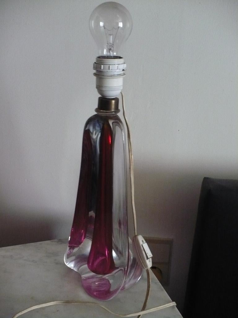 lampe cristal double  val st lambert, Enlèvement ou Envoi