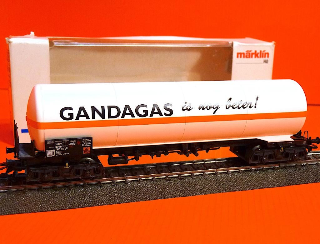 SNCB - Wagon-citerne GANDAGAS - MÄRKLIN 47581 - HO 1:87, Enlèvement ou Envoi, Courant alternatif, Wagon, Comme neuf