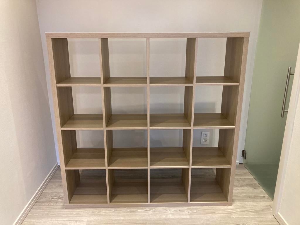 Ikea Kallax kast gelazuurde eik 147x147 cm, Ophalen, Zo goed als nieuw