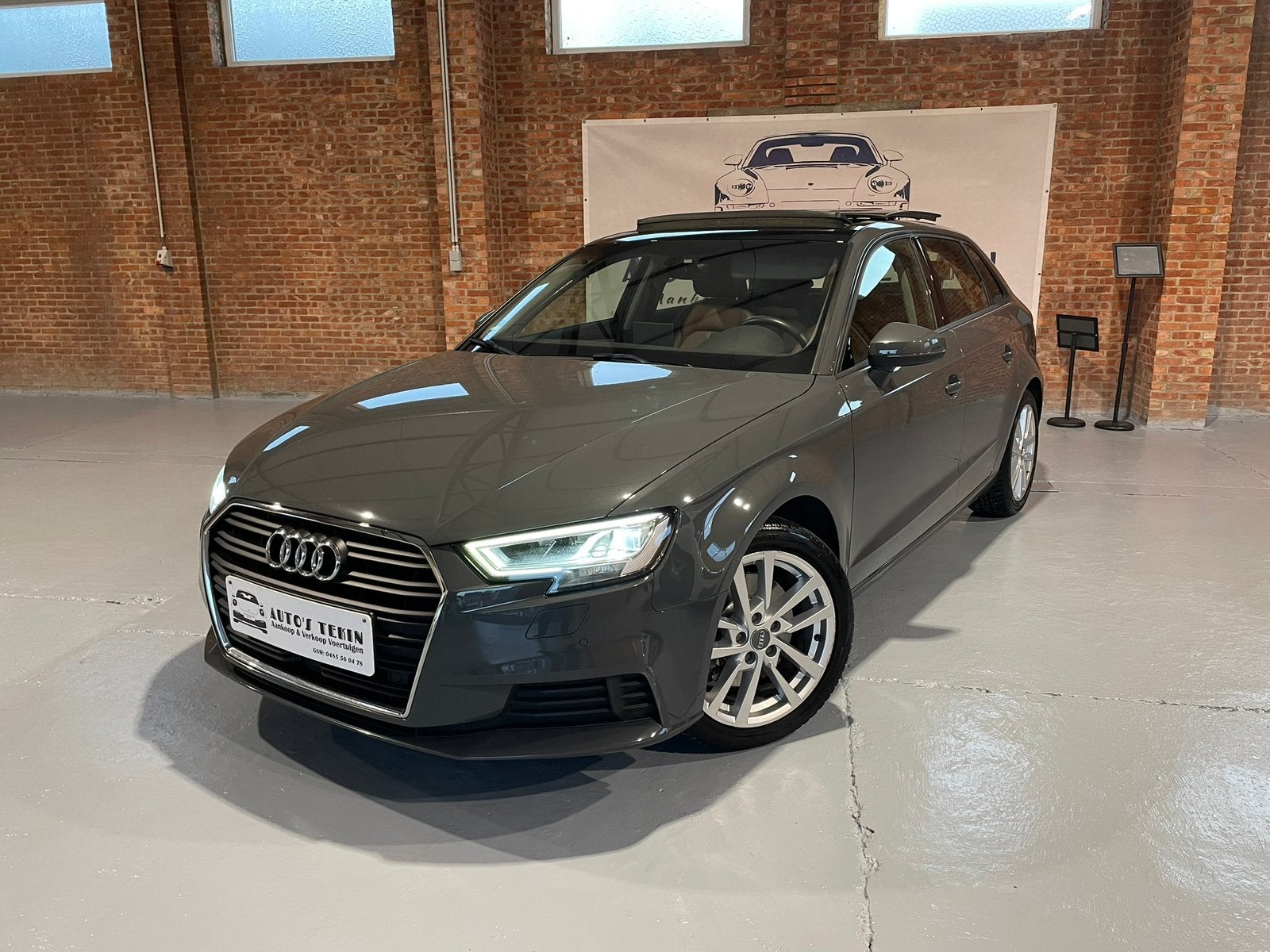 AUDI A3 - 2.0 TDI 150 CV Automatique | Pano, navi - Garantie, Cuir, Argent ou Gris, Entreprise, Capteur de lumière