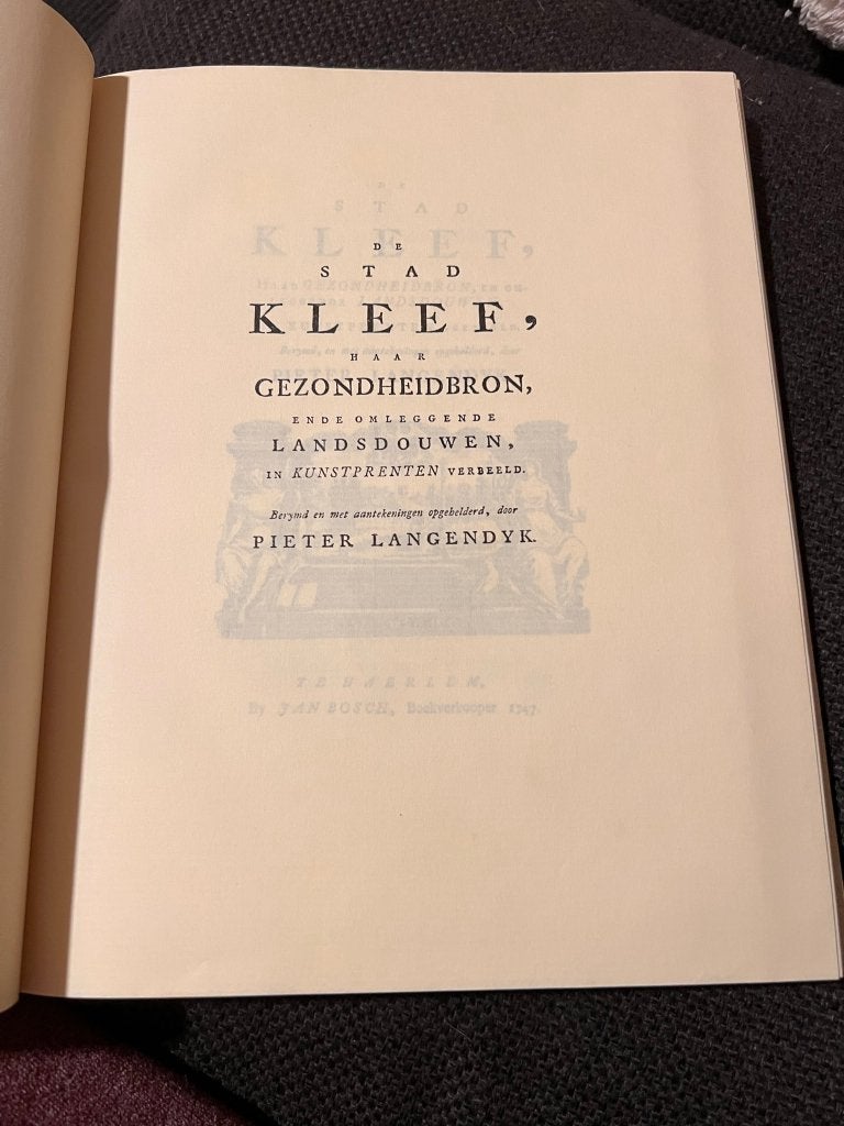 De stad Kleef, haar gezondheidbron, ende omleggende landsdo, Enlèvement ou Envoi, 17e et 18e siècles, Utilisé