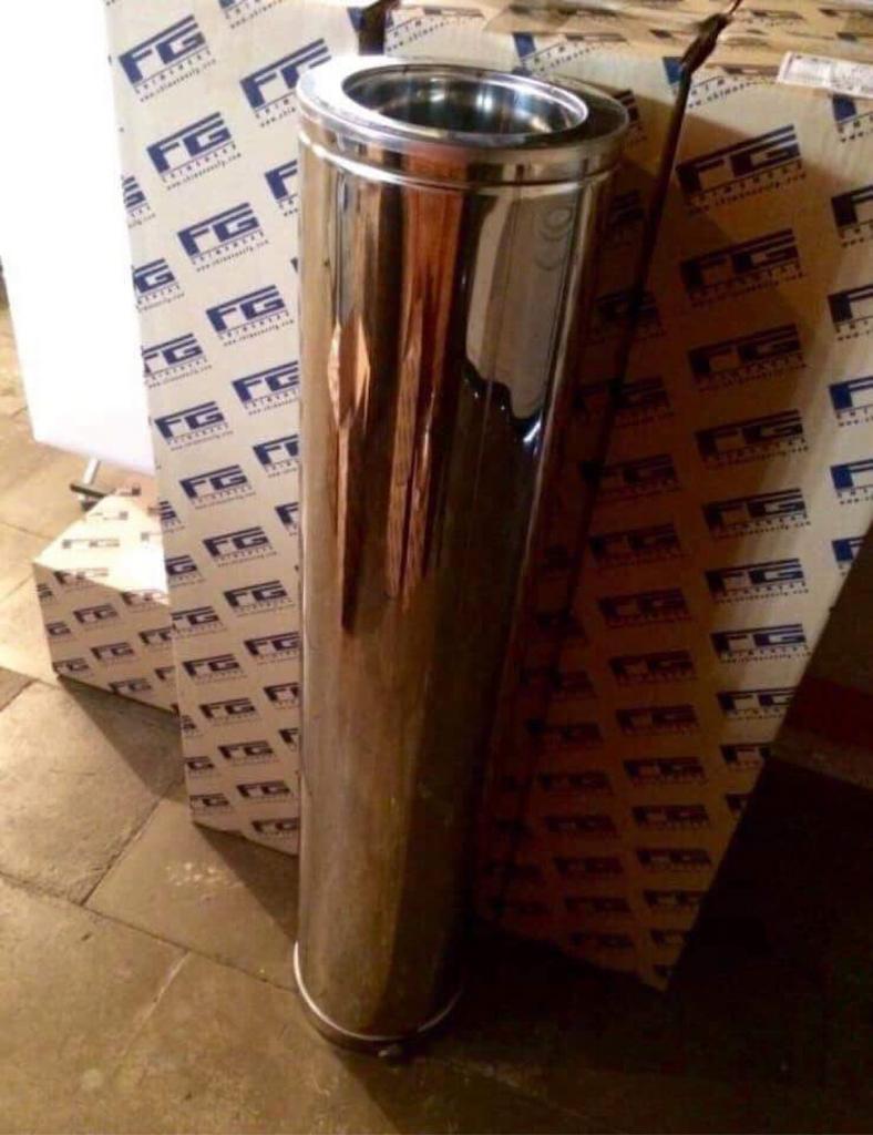 Tube en inox double parois, Bricolage & Construction, Tuyaux & Évacuations, Neuf, Inox, Enlèvement