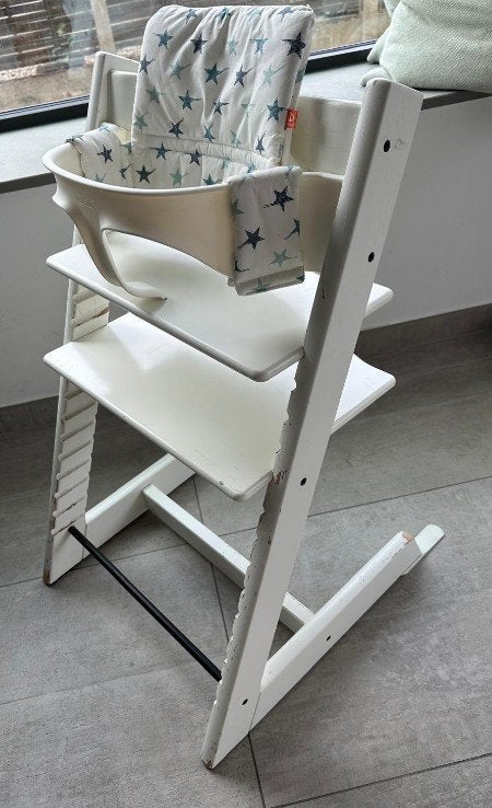 Stokke tripp trapp kinderstoel, Kinderen en Baby's, Kinderstoelen, Ophalen, Gebruikt, Overige typen, Stoelverkleiner
