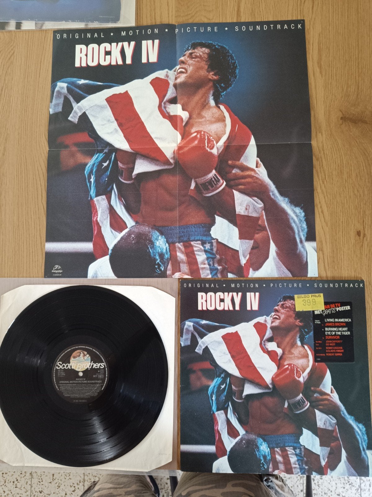 Rocky 4 - 33 tours original 1985 avec poster, Avec poster, Compilation, Enlèvement ou Envoi, Comme neuf