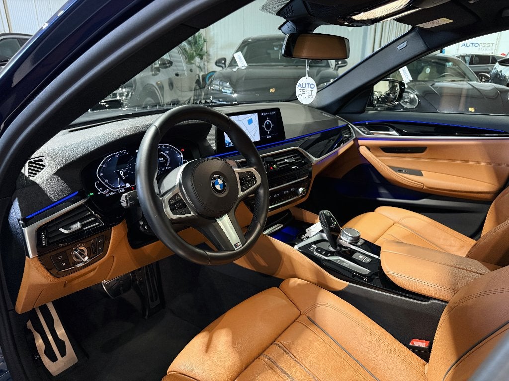 BMW 530e Berline M-Sport Pro Mediterranean Blue - Garantie, Achterwielaandrijving, Leder, 5 deurs, Hybride Elektrisch/Benzine