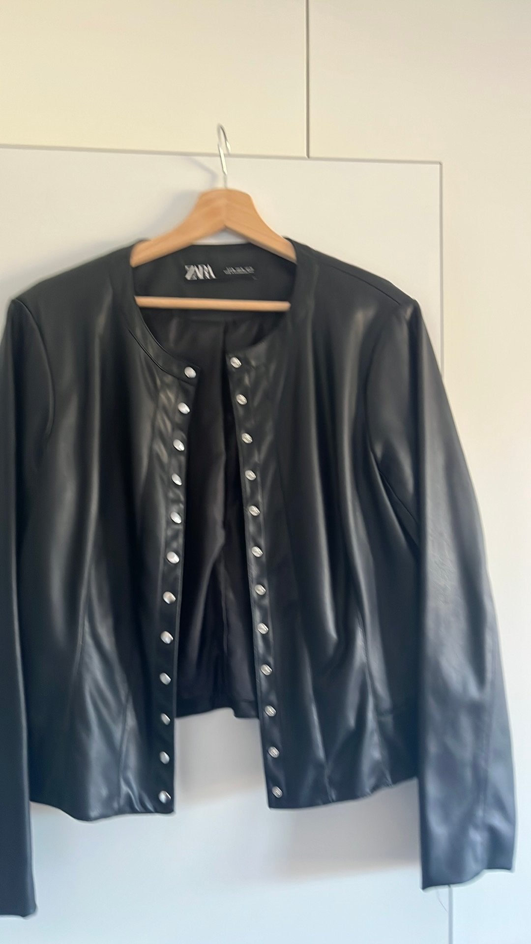 Zwart lederen vestje Zara xl, Ophalen of Verzenden, Zo goed als nieuw, Zwart
