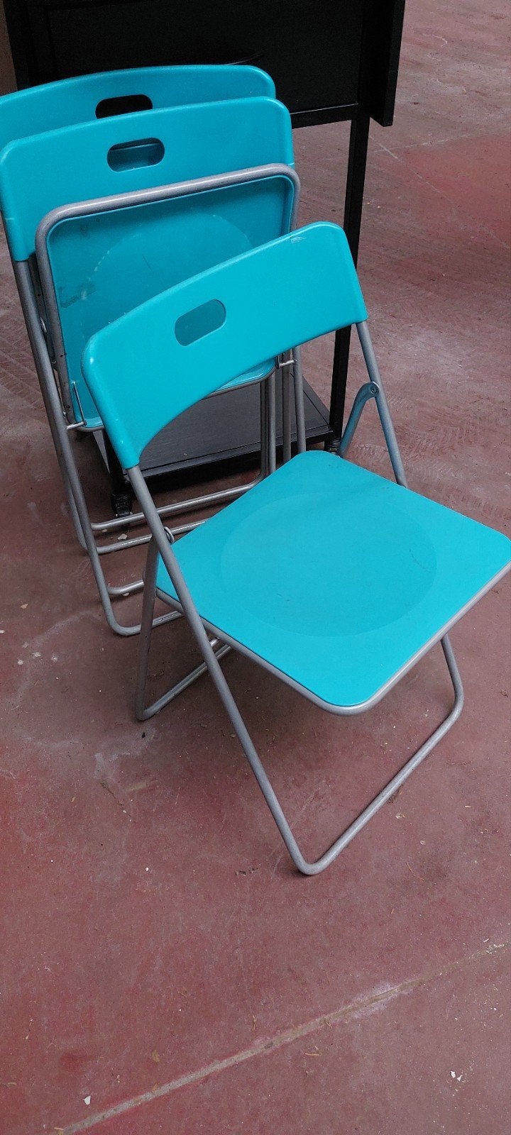 3 nette licht blauwe klapstoeltjes, Caravans en Kamperen, Ophalen