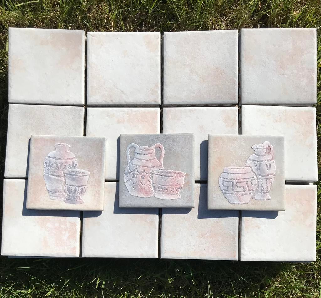 KEUKENFAIENCE TEGELS TEGELTJES, Doe-het-zelf en Bouw, Tegels, Zo goed als nieuw, Ophalen of Verzenden