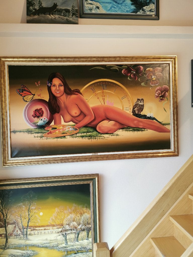 schilderij naakt, Ophalen, Doek