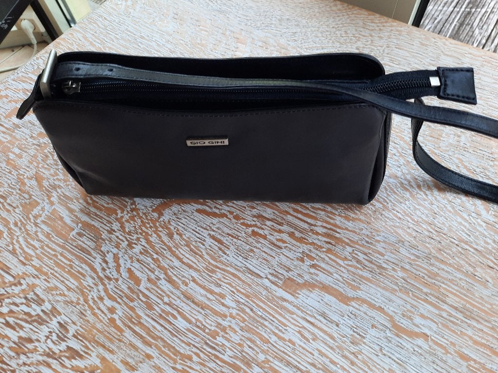Elegant schoudertasje GIO GINI, Verzenden, Zo goed als nieuw, Zwart, Schoudertasje