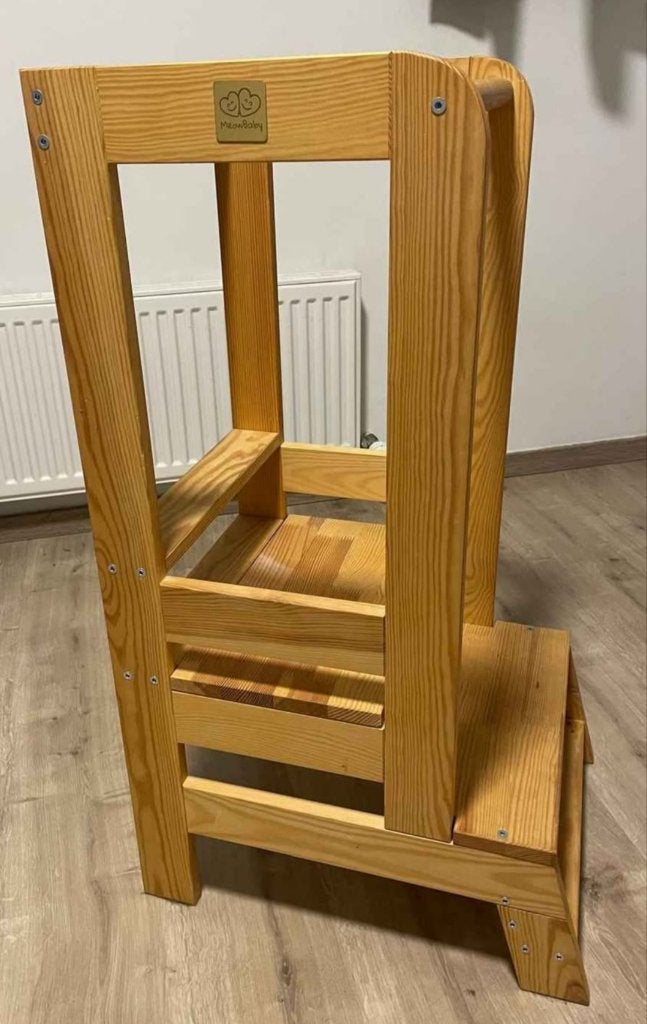 Houten leertoren, keukenhulp, Montessori toren, MeowBaby, Kinderen en Baby's, Ophalen, Zo goed als nieuw, Overige typen