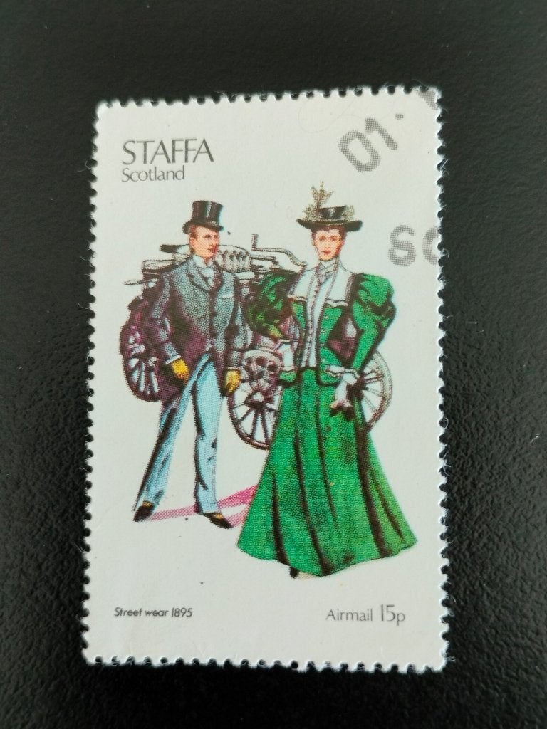Staffa 1974 - styles de vêtements, Timbres & Monnaies, Timbres | Europe | Royaume-Uni, Envoi, Affranchi