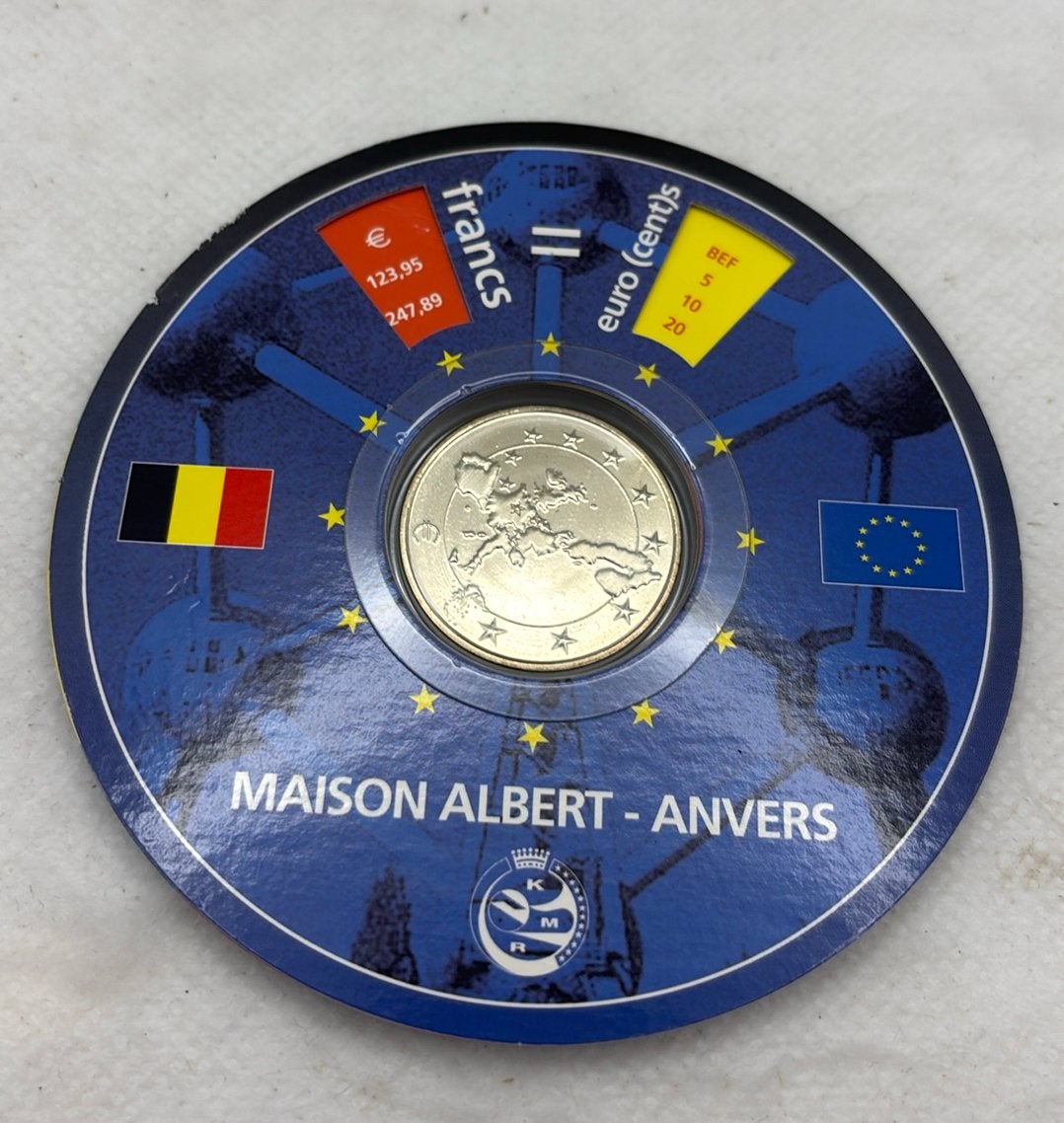 Omrekenen van Belgische frank naar Euromunten — Albert House, Postzegels en Munten, Ophalen of Verzenden