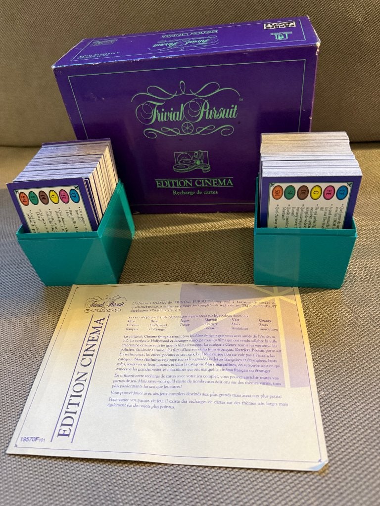 Trivial Pursuit - édition cinéma - recharge de cartes, Enlèvement, Utilisé, Parker