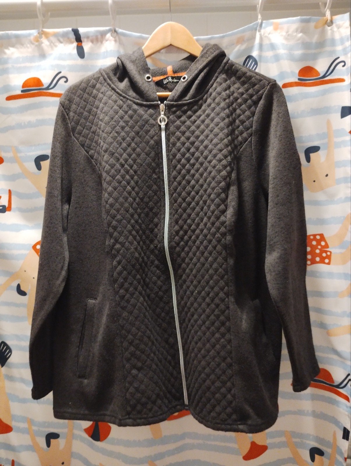 Grijze stoffen dames jas merk Ulla popken maat 46 48, Ulla Popken, Comme neuf, Enlèvement, Taille 46/48 (XL) ou plus grande