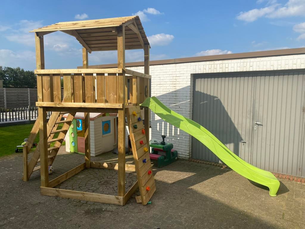 Speeltoestel met glijbaan, Ophalen, Nieuw, Klimwand