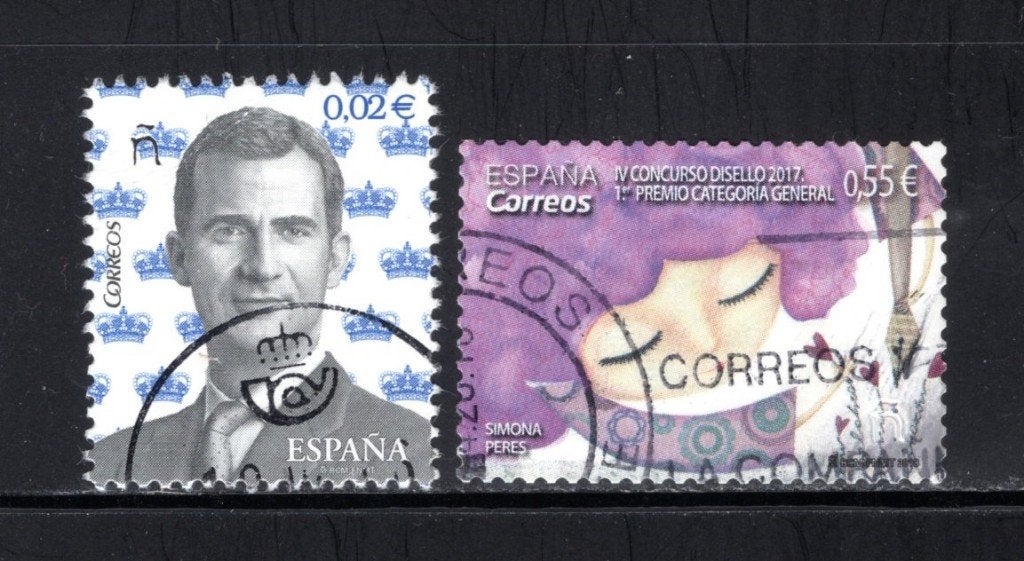 SPANJE Lot 2016-2018 gestempeld, Verzenden, Gestempeld