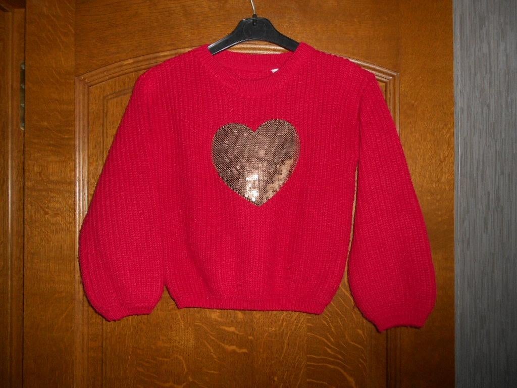 rode pull C&A mt 134, Gebruikt, C&A, Meisje, Trui of Vest