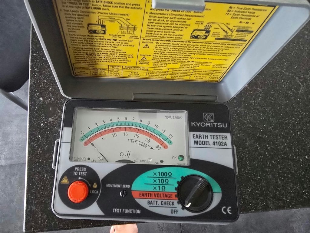 PROFESSIONELE ANALOGE AARDINGSMETER, Ophalen, Zo goed als nieuw, Elektriciteit