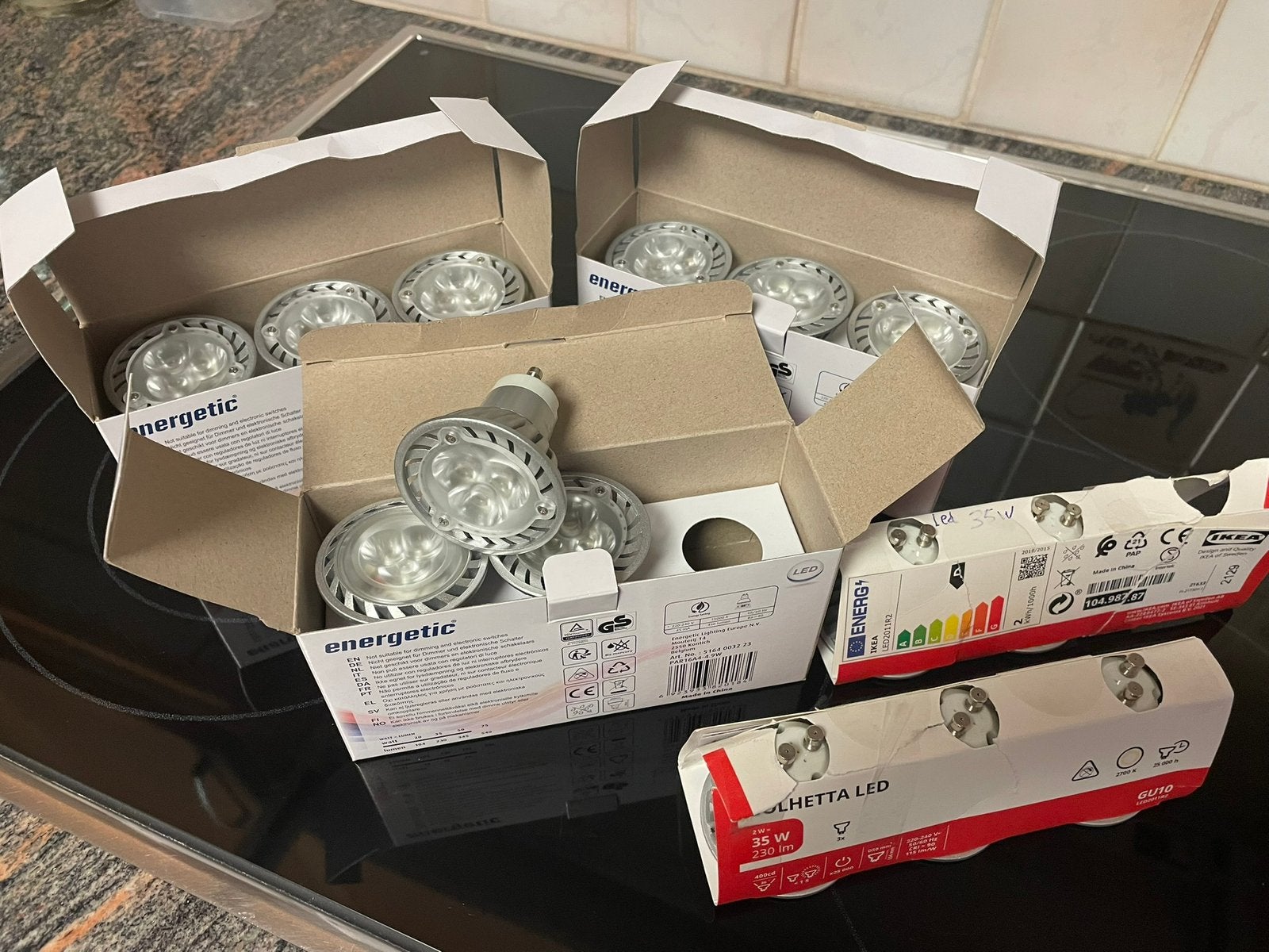 14 Led Spots en 5 hallogeen spots, Ophalen of Verzenden, Zo goed als nieuw, Led