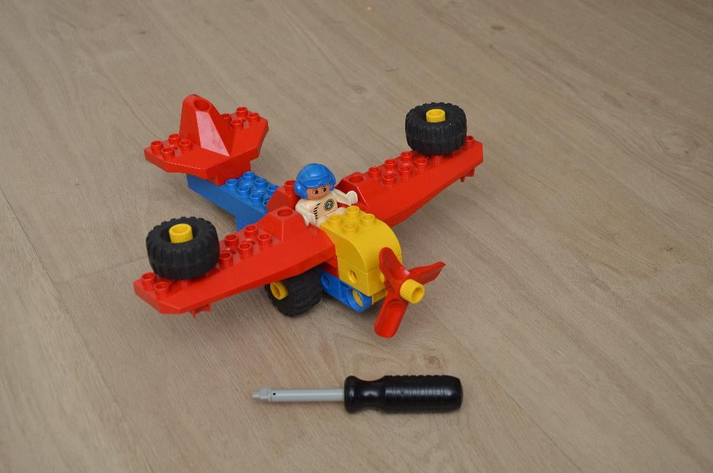 Vintage Duplo Toolo 2917 vliegtuig, Gebruikt, Ophalen of Verzenden, Compleet, Duplo