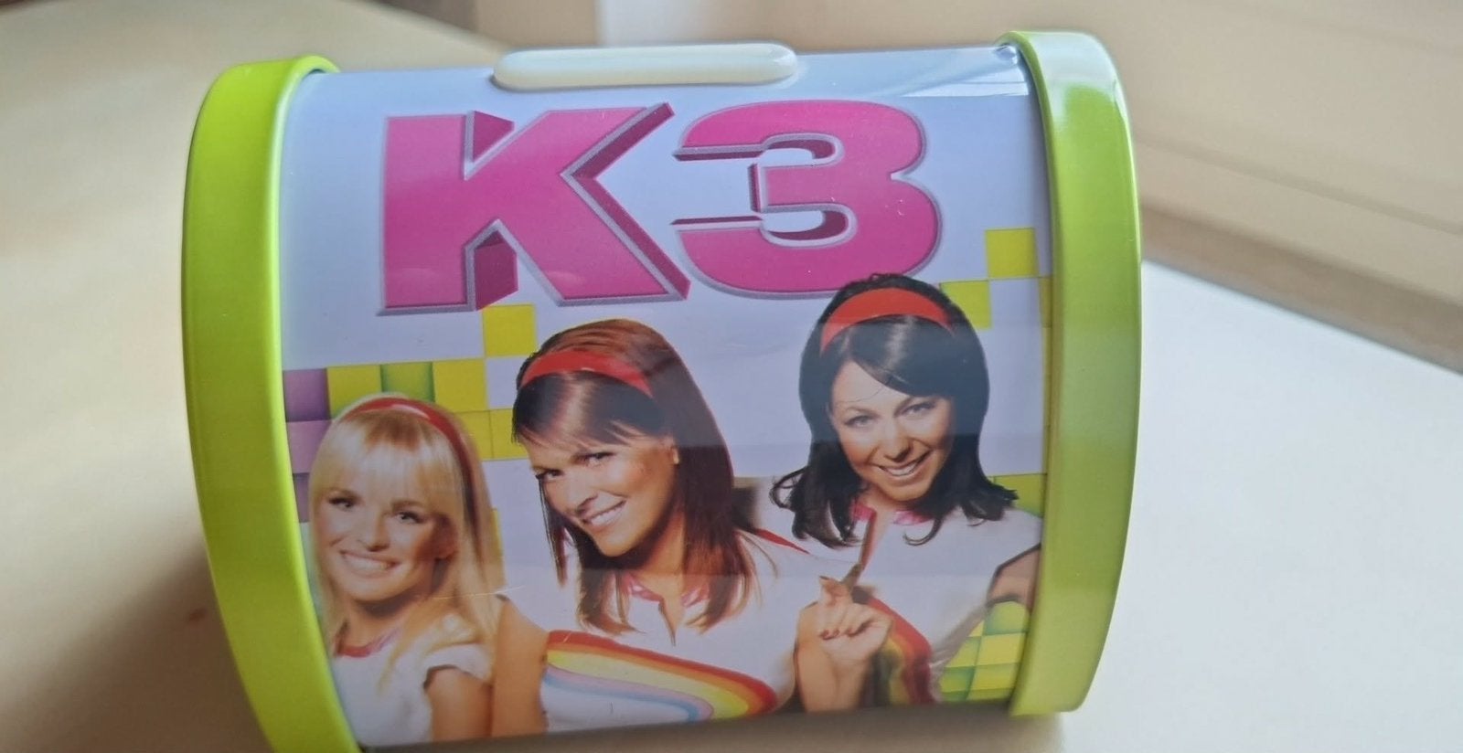 K3 spaarpot, Verzamelen, Spaarpotten, Ophalen, Zo goed als nieuw
