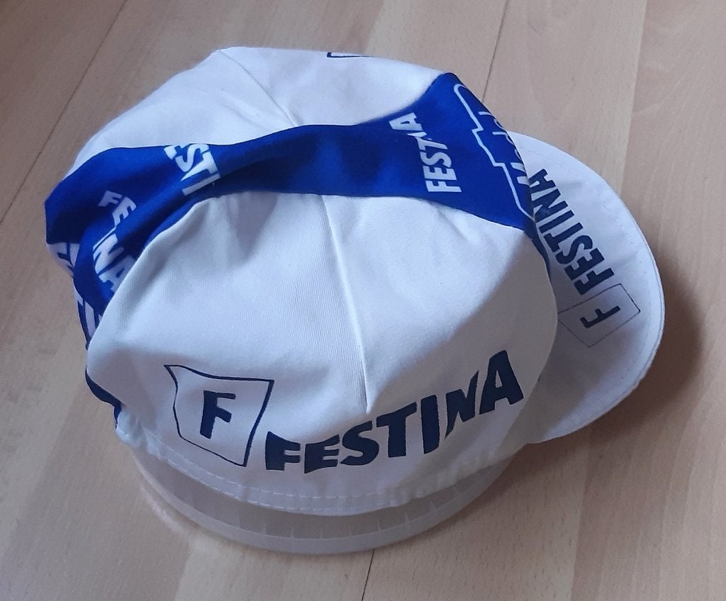 WIELRENNEN CYCLISME ORIGINEEL TEAM CAP PET FESTINA, Ophalen of Verzenden