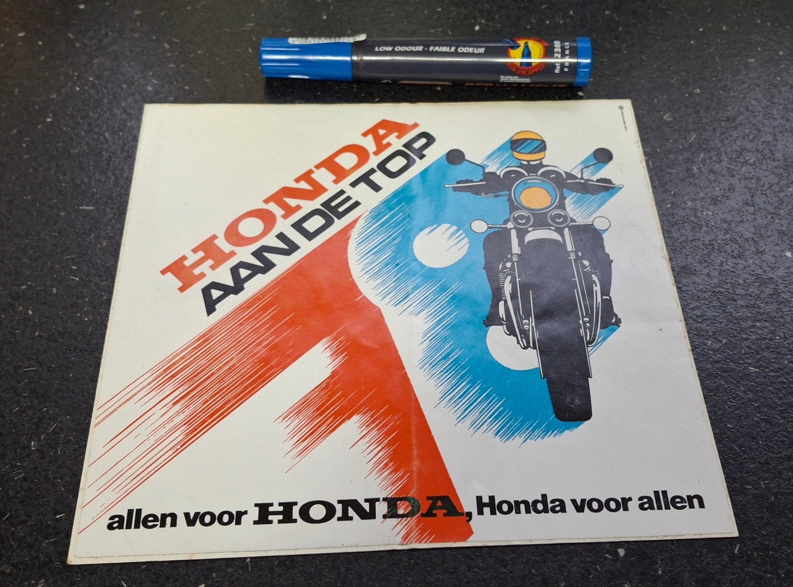 Grote sticker moto merk Honda aan de top, Collections, Enlèvement ou Envoi, Comme neuf, Voiture ou Moto