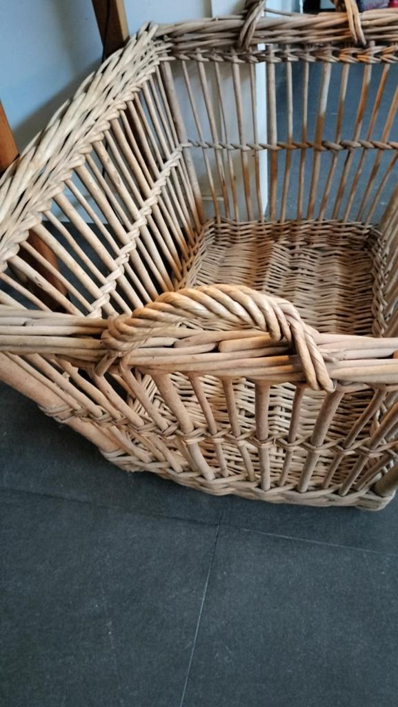 Vintage rotan grote wasmand, Ophalen, Vintage