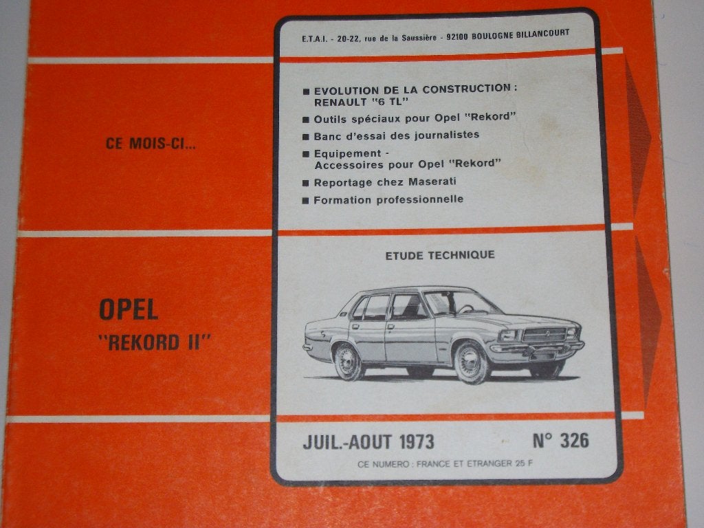 revue technique opel rekord D essence 1972-1977, Ophalen of Verzenden