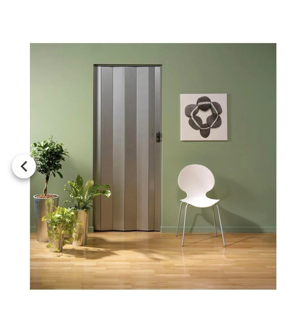 Porte accordéon / porte à soufflet, grise, 205 X 84 cm, Ophalen, Nieuw