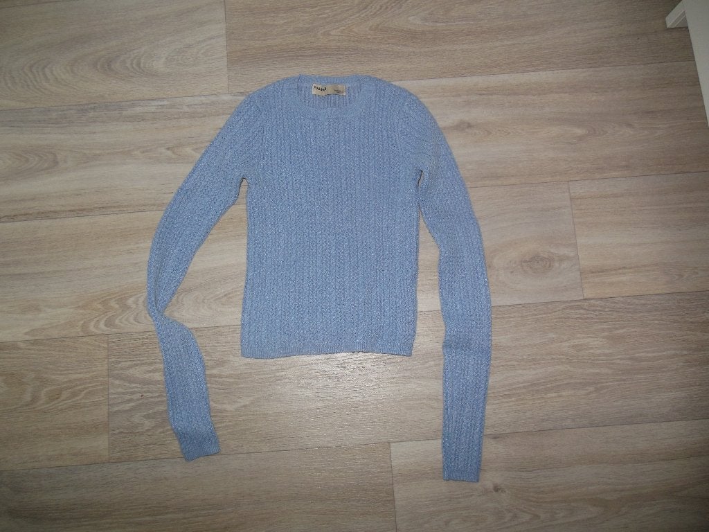 strech crop trui Pull&bear in nieuwstaat, Blauw, Ophalen of Verzenden, Zo goed als nieuw, Pull & Bear