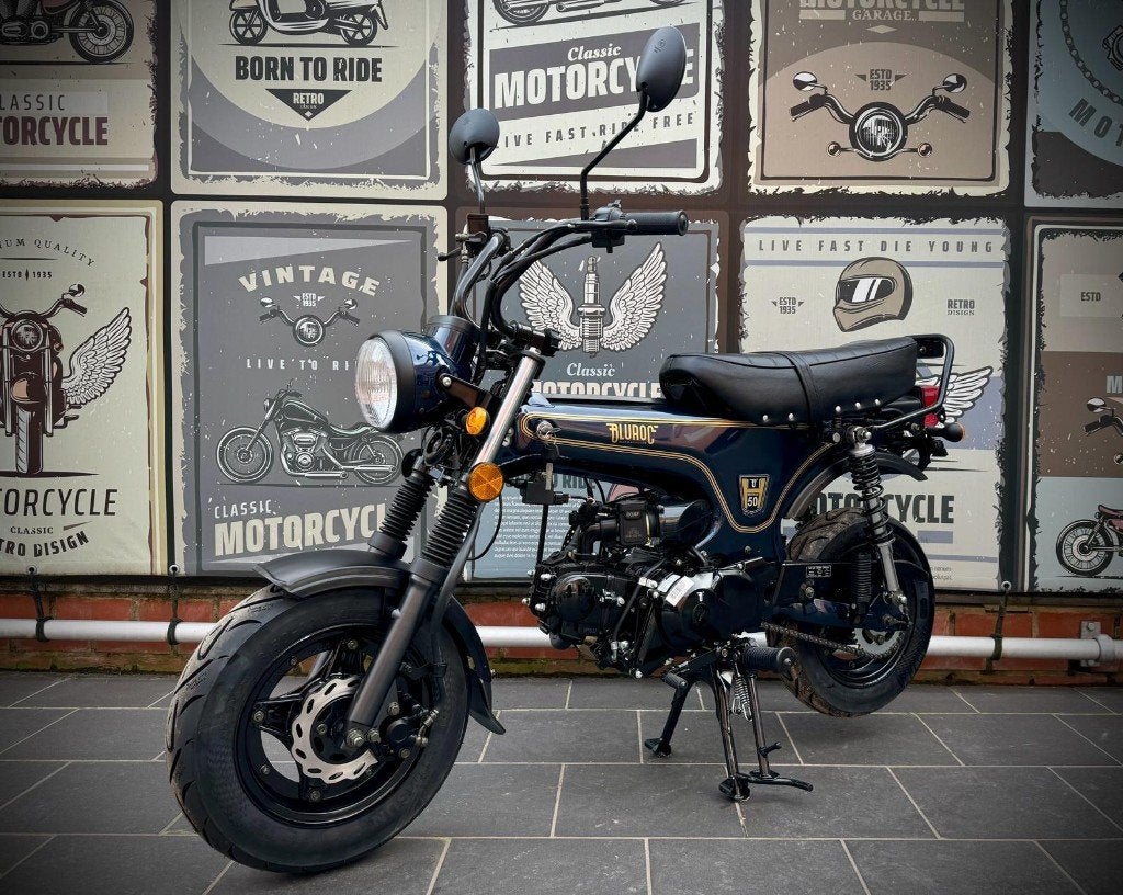 Nouvelle moto BLUROC Heritage Dax – 25 km/h, 45 km/h & 125cc, Motos, Bluroc, Autre, 1 cylindre, Manuelle